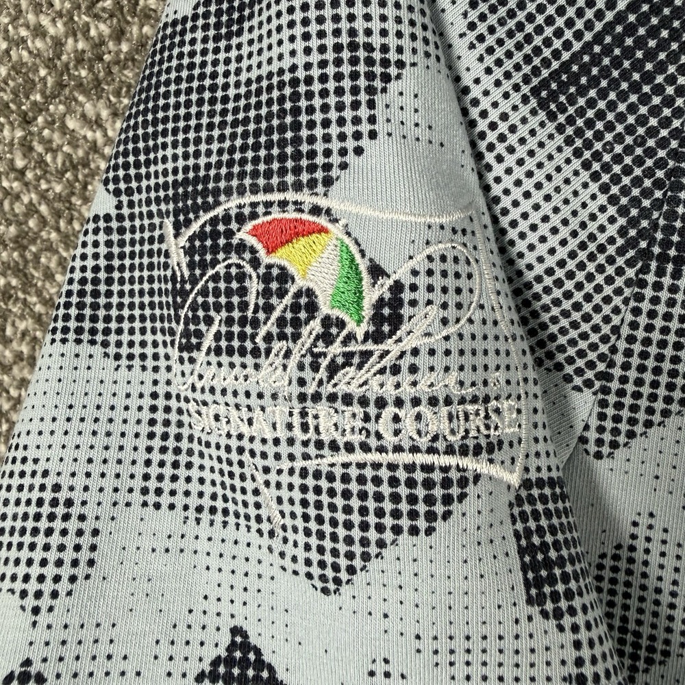 Adidas Go-To Mens Golf Polo XL Blue Digital Camo Performance Stretch Lightweight - Picture 4 of 9